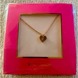 Kate Spade Heart Initial Necklace (K)